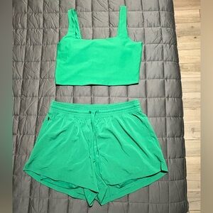 Abercrombie & Fitch YPB Spring Green Athletic Set